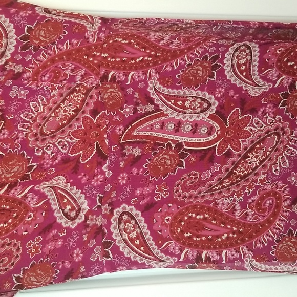 Sundance Red and Pink Silk Paisley Maxi Dress, Size 8 Petite, $35 - Picture 10 of 13
